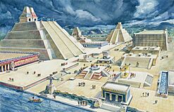 Templo Mayor in Mexico-Tenochtitlan 16th century (illustration 1900)