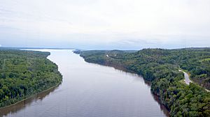 The Penobscot River viewed from the Penobscot Narrows Bridge Observatory