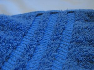 Towel blue decorativepattern closeup