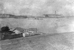 USS Camanche monitor at Mare Island 1866