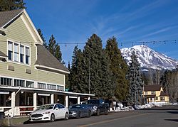 McCloud with Mount Shasta in the background, January 2022