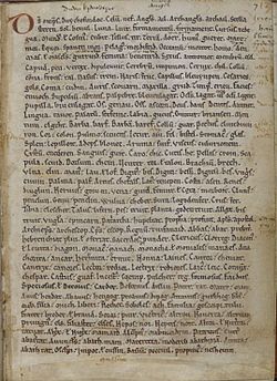 Vocabularium Cornicum BL MS Cotton Vespasian A xiv 7r.jpg