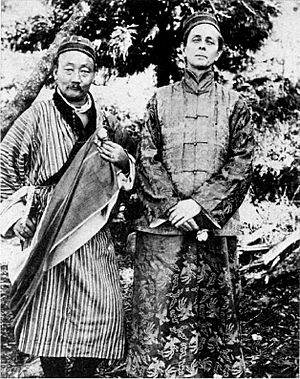 Walter Evans-Wentz and Lama Kazi Dawa Samdup photographed circa 1919.jpg