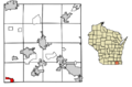 Walworth County Wisconsin Incorporated and Unincorporated areas Sharon Highlighted