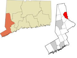 Bridgewater's location within  the Western Connecticut Planning Region and the state of Connecticut