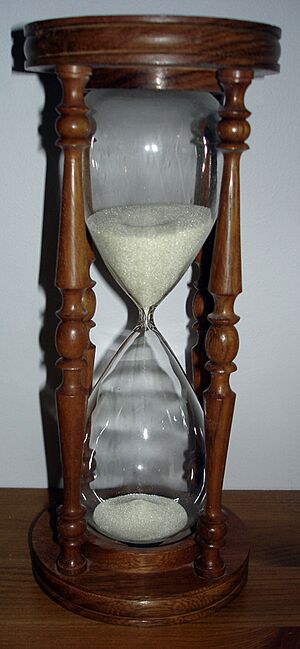 Wooden hourglass