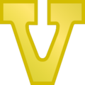 "V" device, gold