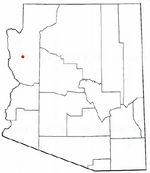Location of Kingman in Mohave County, Arizona.