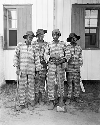 A Southern chain gang c1903-restore