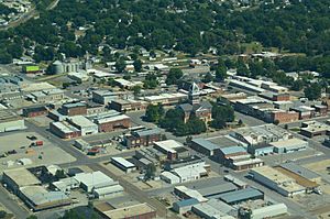 Aerial view of Marshall, Missouri 9-2-2013