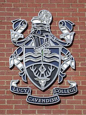 Arms of Lucy Cavendish College on Oldham Hall