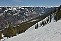 Aspen Highlands spring skiing on Steeplechase