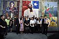 Bachelet en la inauguración del Mural sobre Orlando Letelier