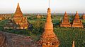 Bagan, Myanmar, Ancient temples at sunset