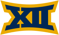 Big 12 logo in West Virginia colors