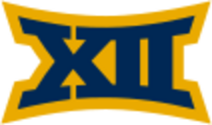 Big 12 logo in West Virginia colors