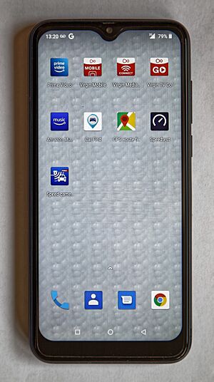 Blackview A60 Smartphone Android mobile phone front face logged in screen