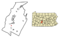 Blair County Pennsylvania Incorporated and Unincorporated areas Newry Highlighted