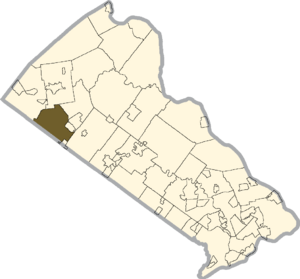 Location of West Rockhill Township in Bucks County