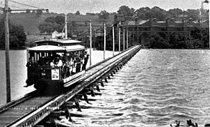 Cable car from Campbell's Island to Watertown (now East Moline)