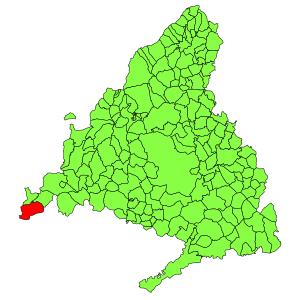 Location of Cenicientos in Madrid