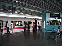 A C151 train at Platform before HHPSD was implemented.