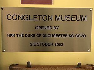 Congleton Museum opened plaque