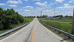 Looking east on Cook-Yankeetown Road towards US Highway 62 in Cook, Ohio