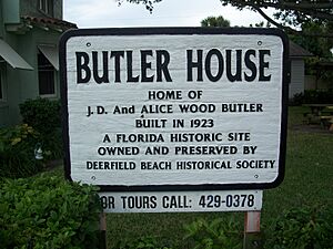 Deerfield Beach FL Butler House sign03