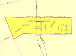 Detailed map of Holmesville