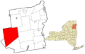 Essex County New York incorporated and unincorporated areas Newcomb highlighted