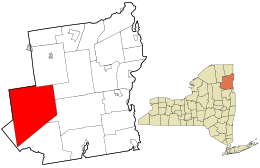 Location in Essex County and the state of New York
