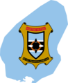 Flag map of Gaborone