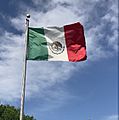 Flag of Mexico on pole