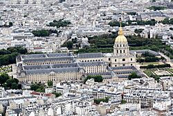 Hôtel des Invalides from the Eiffel Tower, 23 July 2009.jpg