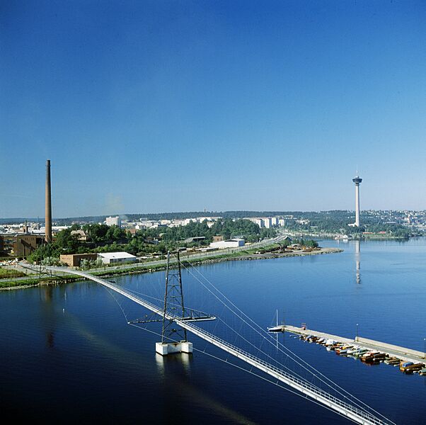 Höyryputkisilta Näsijärvellä vuonna 1979