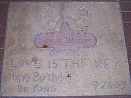Handprint of Stevie Wonder