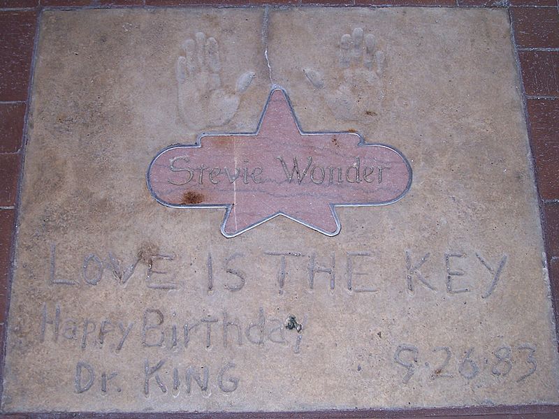 Handprint of Stevie Wonder