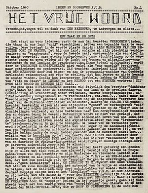 Het Vrije Woord - Oktober 1940
