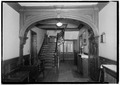 Historic American Buildings Survey, George F.A. Palmer, Photographer, 1937 ARCH IN ENTRANCE HALL. - Nichols-Wanton-Hunter House, 54 Washington Street, Newport, Newport County, RI HABS RI,3-NEWP,11-7