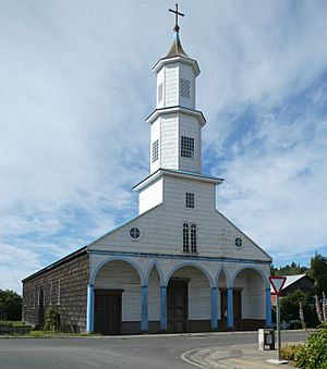 Iglesia de Santa María de Rilán, o Iglesia de Rilán. Isla Grande de Chiloé. Chile