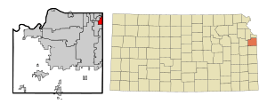 Location within Johnson County and Kansas