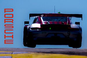 Jumping Porsche Poster (50504787273)
