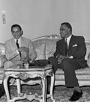King Hassan II of Morocco at Abdel Nasser’s residence 1