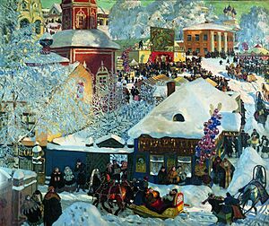 Kustodiev Winter-shrovetide-festivities 1919
