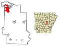 Lonoke County Arkansas Incorporated and Unincorporated areas Cabot Highlighted 0510300