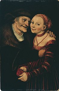 Lucas Cranach- The Ill-Matched Couple - MNAC