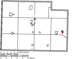 Location of Oakwood in Paulding County