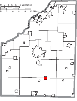 Location of Jerry City in Wood County
