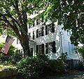 Marblehead Massachusetts house and tree with flag